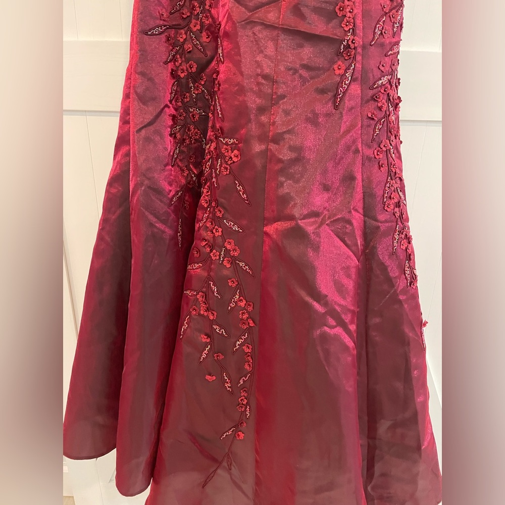 Vintage Lillie Rubin red flower dress - Picture 7 of 8